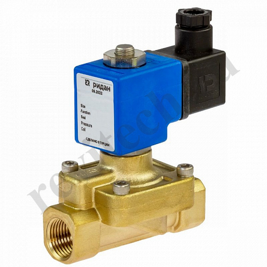 Клапан электромагнитный Н.З., 1/2", PN16, Ридан EV 220R, EPDM эл/м катушка, 24В, переменный ток (артикул 032U711516R) Клапан электромагнитный Н.З., 1/2", PN16, Ридан EV 220R, EPDM эл/м катушка, 24В, переменный ток (артикул 032U711516R)