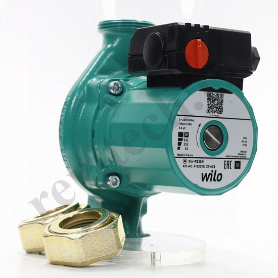 Насос циркуляционный Wilo Star-RS 25/8 (1х220В; 0,15кВт), с гайками, L180 (артикул 4182635) Насос циркуляционный Wilo Star-RS 25/8 (1х220В; 0,15кВт), с гайками, L180 (артикул 4182635)