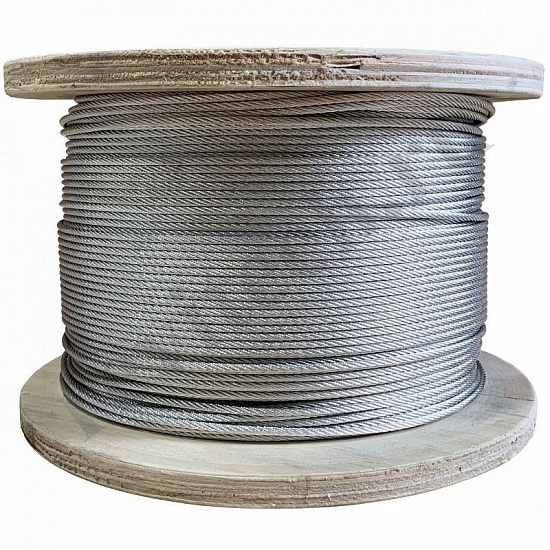 Трос из нержавеющей стали 3 мм, на катушке (100 м), WAAG (артикул WG.ROPE3.100)